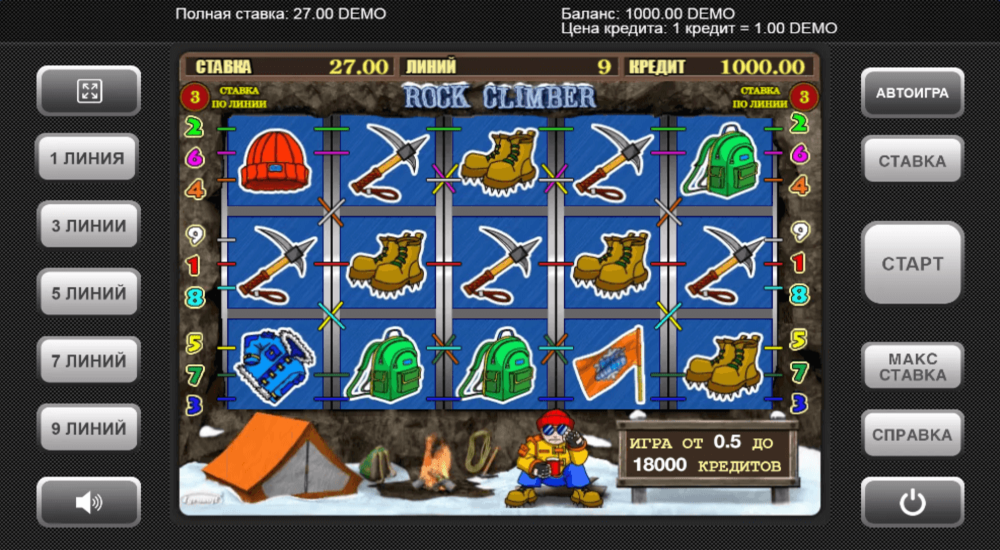 Скриншот игры Rock Climber